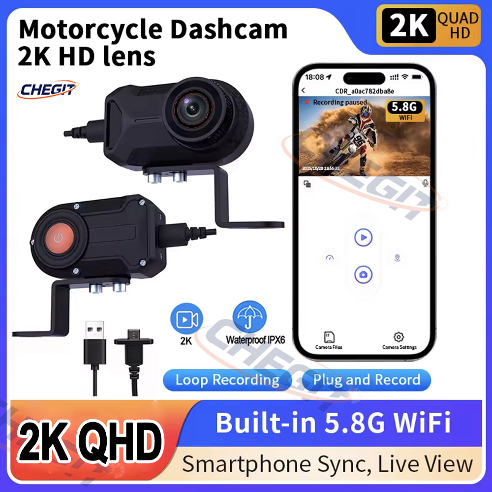 Photographic Memory - 오토바이 DVR 2K HD WiFi 방수