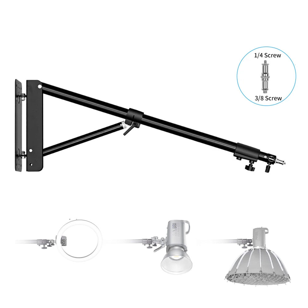 Strobe Light Studio - 100/135/ 170cm 벽 장착 삼각형 붐