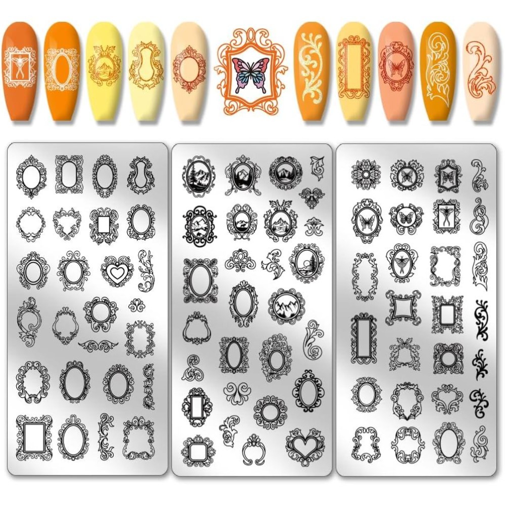 3개 빈티지 사진 프레임 네일 스탬핑 플레이트 믹스 포 - Photographic Memory 리뷰 및 가격