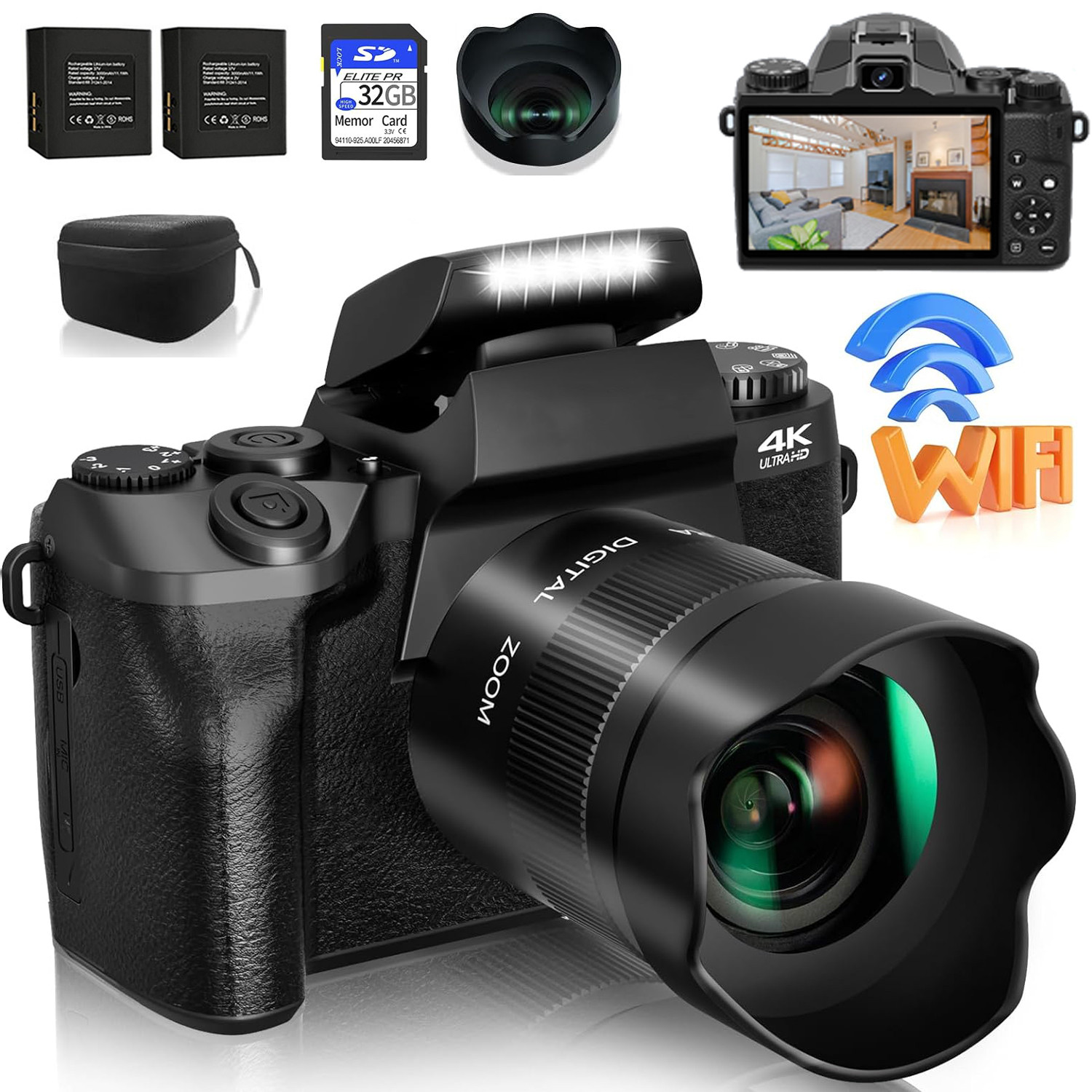 64MP 디지털 카메라 SLR DSLR 사진 촬영용 4 - Photography Zoom 리뷰 및 가격