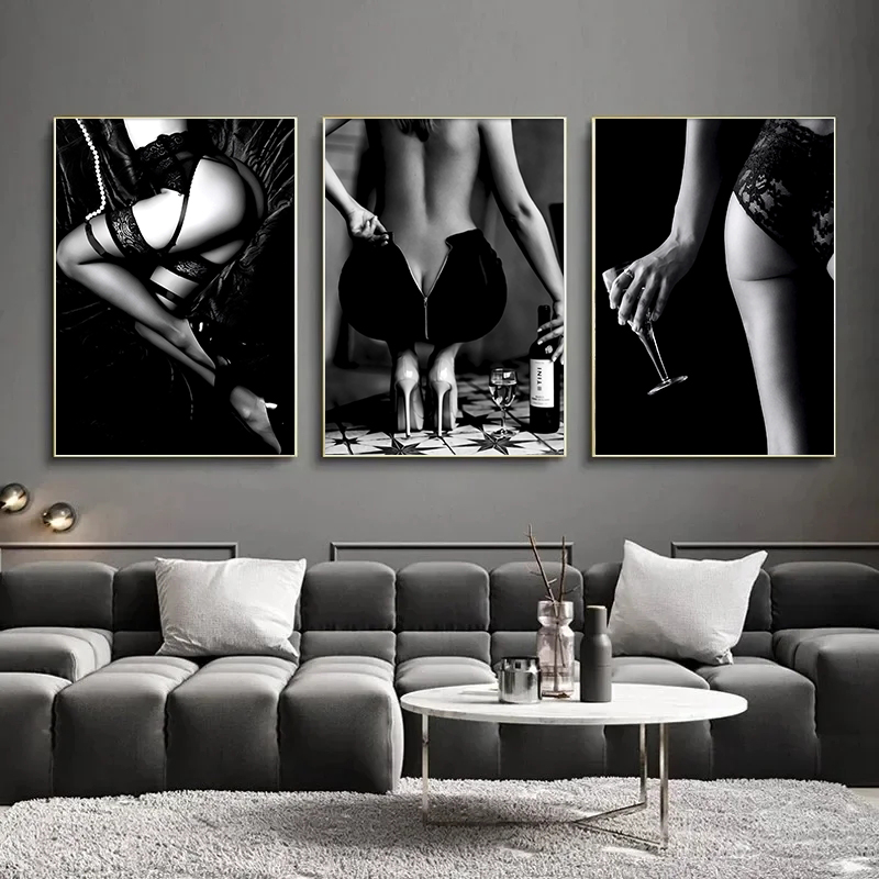 빈티지 흑백 섹시한 여성 음주 및 흡연 포스터 사진 H - Photography Black And White 리뷰 및 가격